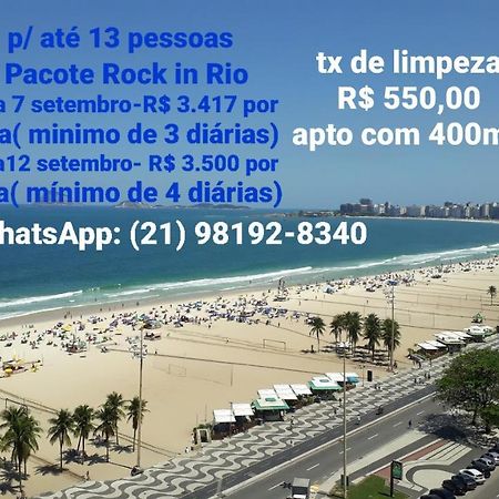 Copacabana Vista Mar Cobertura 2 Andares De Frente Para Os Fogos Do Reveillon Com 5 Quartos, 5 Ar-Condicionados, 6 Banheiros E Garagem Gratuita Rio de Janeiro Esterno foto